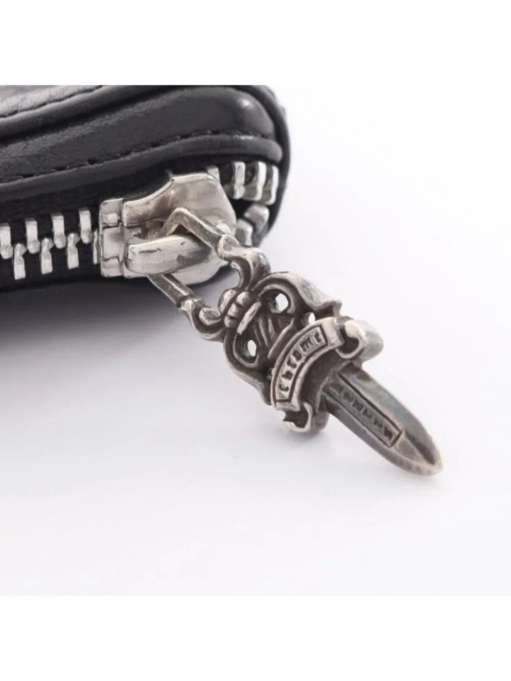 Chrome Hearts Coin Purse Single Fold Wallet Leather